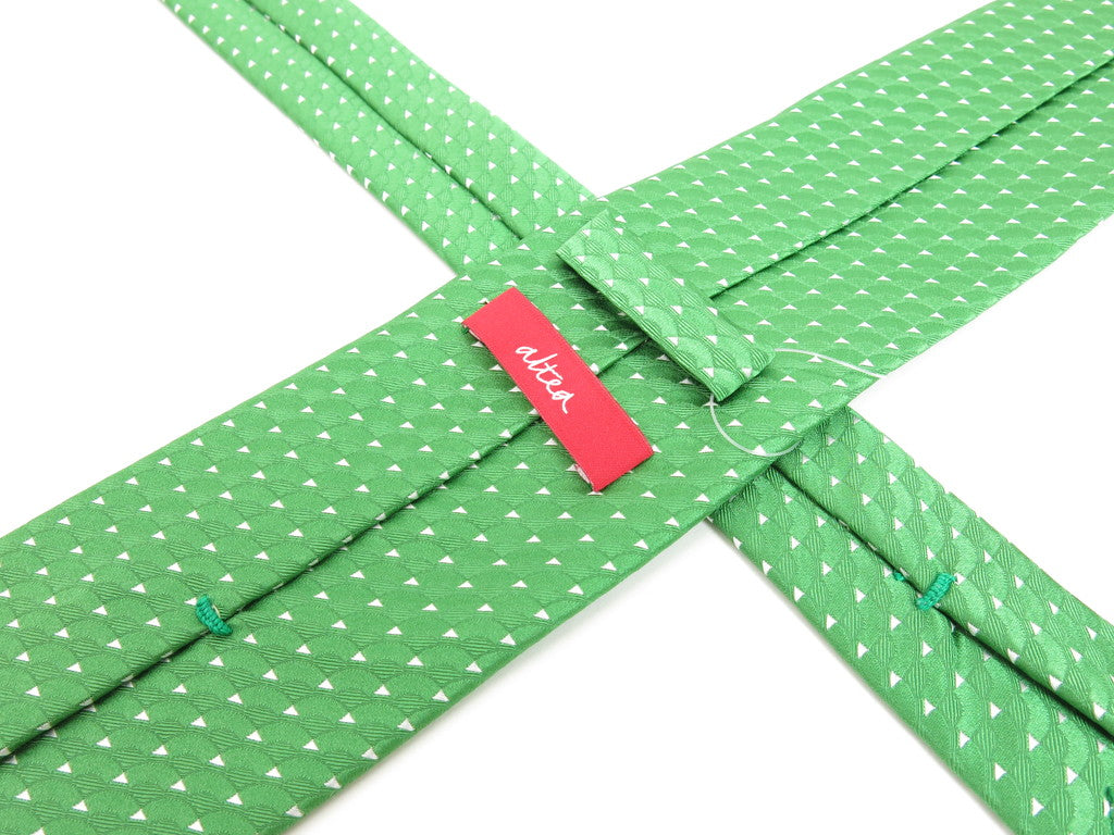 [New] Altea 3-fold silk tie, green [GRN] [S/S/A/W] [Condition rank N] [Men&