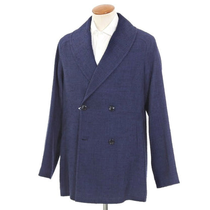 [Used] MP di MASSIMO PIOMBO Linen silk shawl collar Chesterfield coat Navy [Size 48] [NVY] [A/W] [Condition Rank B] ​​[Men&