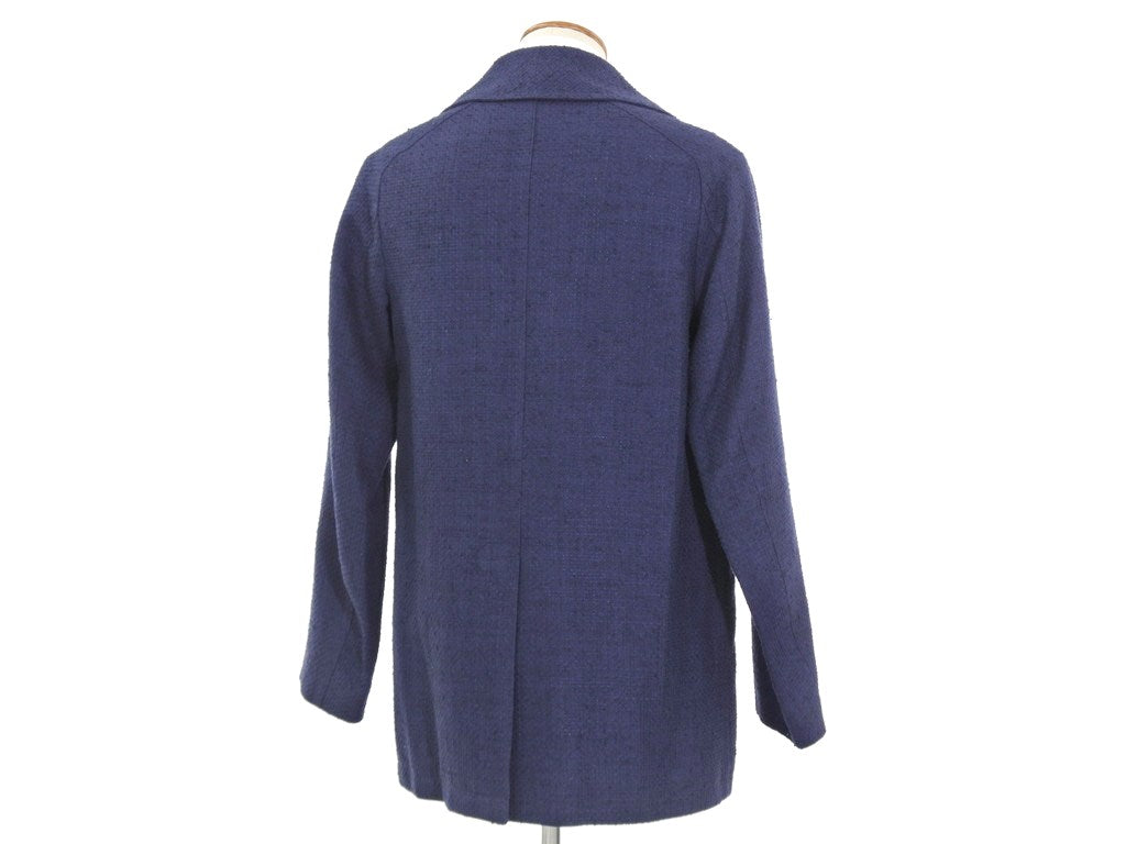 [Used] MP di MASSIMO PIOMBO Linen silk shawl collar Chesterfield coat Navy [Size 48] [NVY] [A/W] [Condition Rank B] ​​[Men&