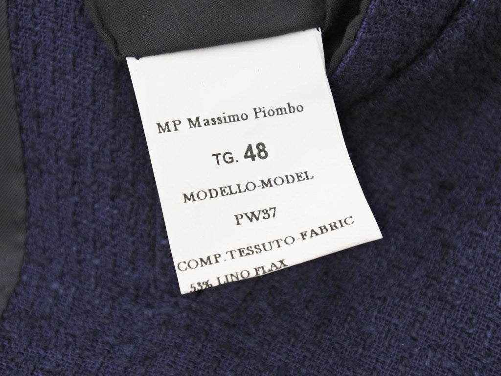 [Used] MP di MASSIMO PIOMBO Linen silk shawl collar Chesterfield coat Navy [Size 48] [NVY] [A/W] [Condition Rank B] ​​[Men&
