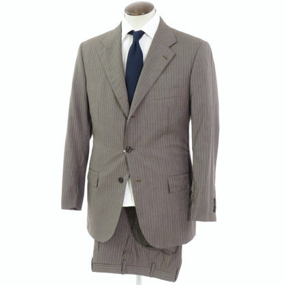 [Used] Kiton Striped Cashmere 3-Button Suit, Ash Brown [Size 50] [BRW] [A/W] [Condition Rank B] ​​[Men&