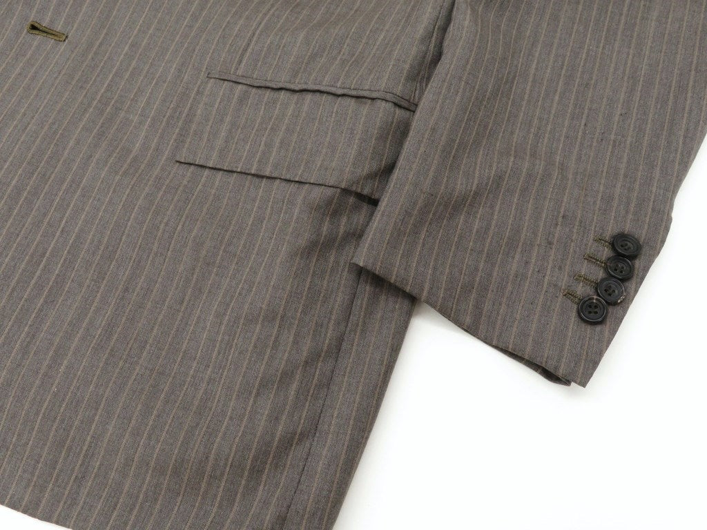 【中古】キートン Kiton ストライプ柄 カシミア 3つボタンスーツ アッシュブラウン【サイズ50】【BRW】【A/W】【状態ランクB】【メンズ】【778892】