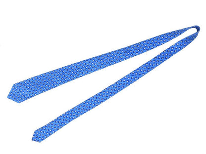 [Used] Mattabisch Small Pattern Tri-Fold Silk Tie Blue x White [BLU] [S/S/A/W] [Condition Rank C] [Men&