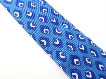 [Used] Mattabisch Small Pattern Tri-Fold Silk Tie Blue x White [BLU] [S/S/A/W] [Condition Rank C] [Men&