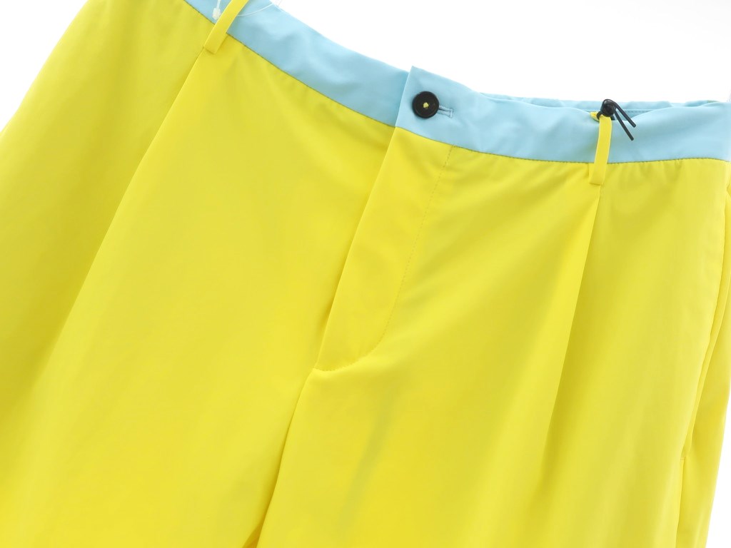 [New Outlet] PT01 Polyester Swim Shorts Swimwear KULT DELTA Yellow x Light Blue [Size 46] [YEL] [S/S] [Condition Rank N-] [Men&