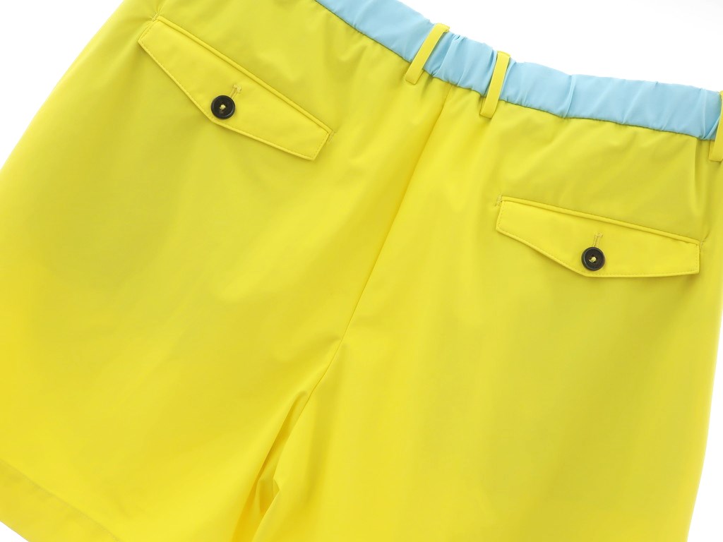 [New Outlet] PT01 Polyester Swim Shorts Swimwear KULT DELTA Yellow x Light Blue [Size 46] [YEL] [S/S] [Condition Rank N-] [Men&