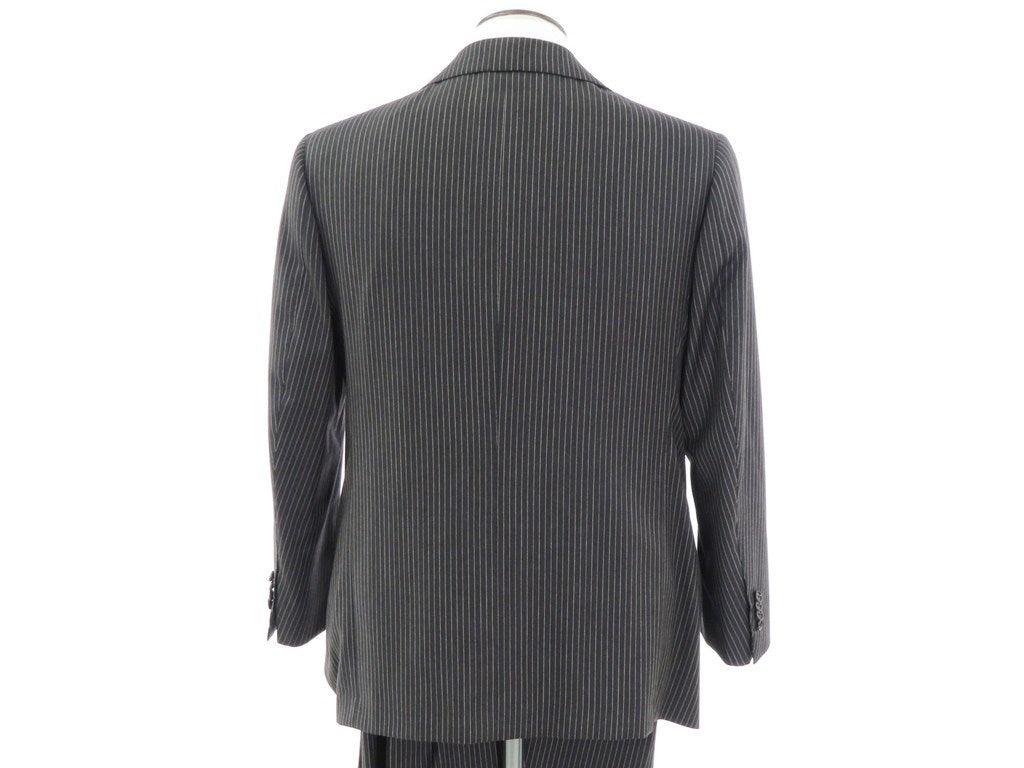 [Used] Cesare Attolini Striped wool 3-button suit, charcoal gray x white [Size 52] [GRY] [A/W] [Condition Rank B] ​​[Men&