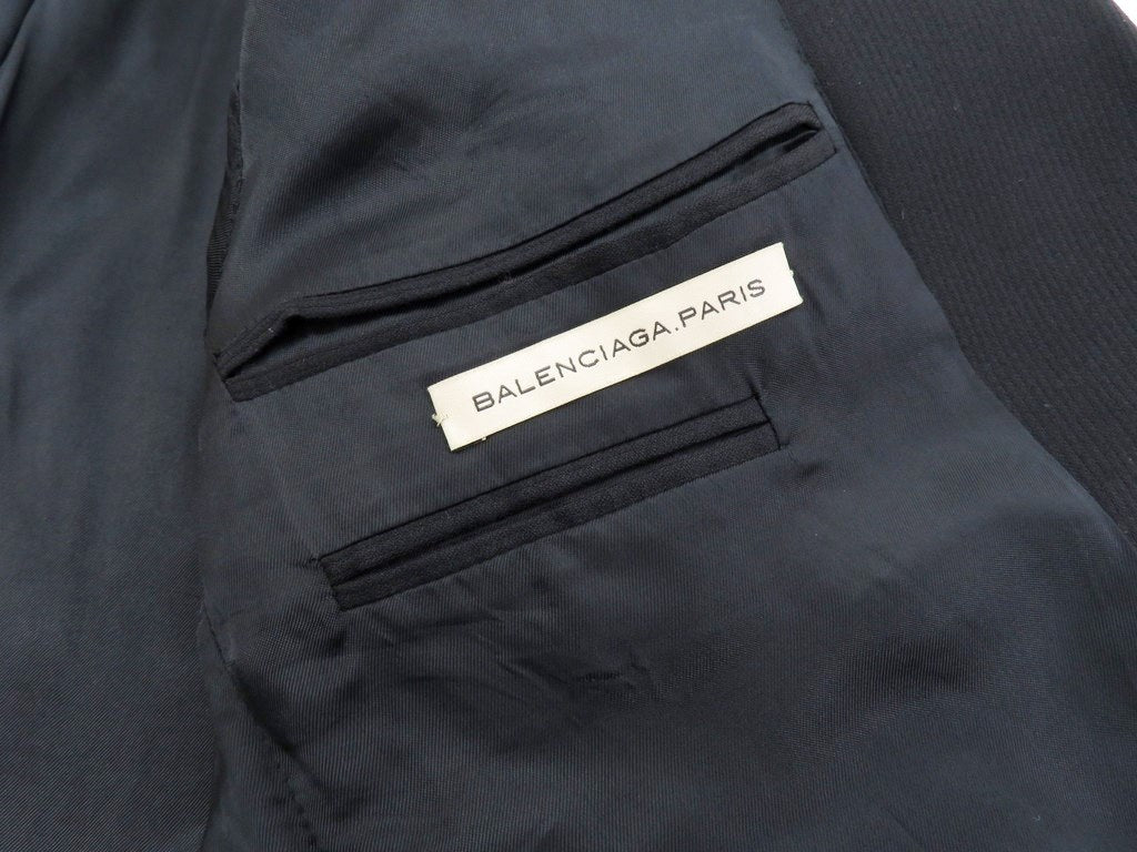 [Used] BALENCIAGA Wool Striped 2B Tailored Jacket Black [50] [Condition Rank B] ​​[Men&