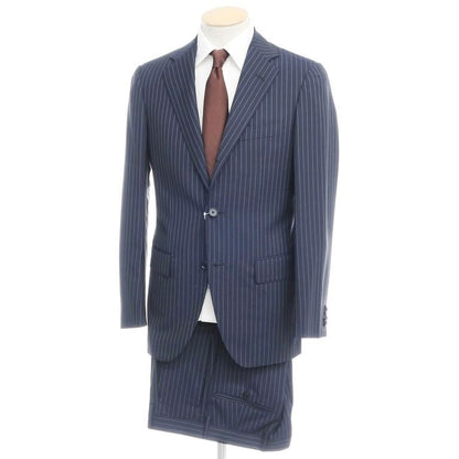 [Used] Raffaele Caruso CARUSO Raffaele Caruso Pinstripe Wool Mohair 3 Button Suit Navy [Size 44] [NVY] [S/S] [Condition Rank C] [Men&