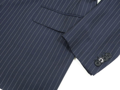 [Used] Raffaele Caruso CARUSO Raffaele Caruso Pinstripe Wool Mohair 3 Button Suit Navy [Size 44] [NVY] [S/S] [Condition Rank C] [Men&