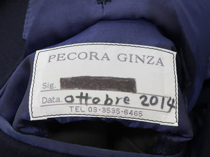 【中古】ペコラ 銀座 PECORA GINZA ウール系 3つボタン テーラードジャケット ネイビー【サイズ表記なし（44位）】【NVY】【A/W】【状態ランクB】【メンズ】【10101-955496】