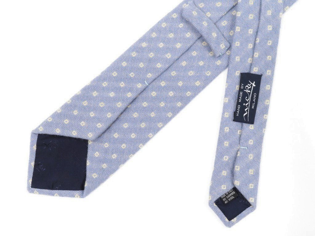 [Used] Nicky 3-fold small pattern cashmere wool tie, blue [BLU] [S/S/A/W] [Condition: B] [Men&