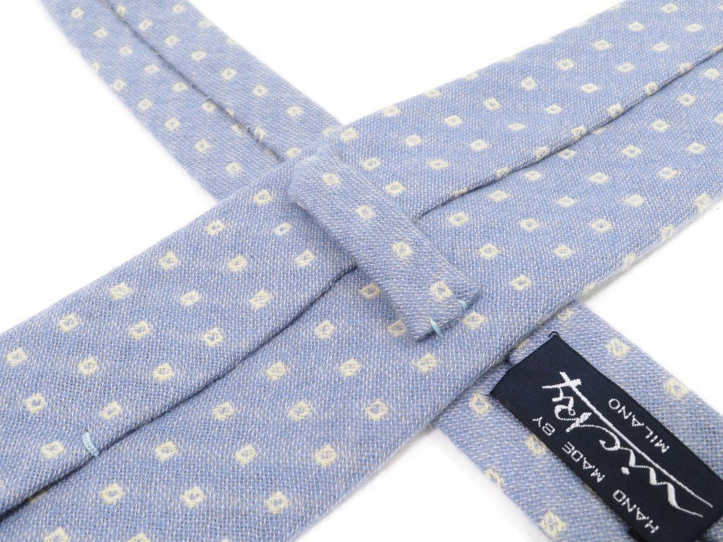 [Used] Nicky 3-fold small pattern cashmere wool tie, blue [BLU] [S/S/A/W] [Condition: B] [Men&