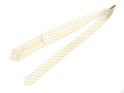 [Used] Franco Minucci 3-fold striped silk tie, satin, ivory [WHT] [S/S/A/W] [Condition: B] [Men&