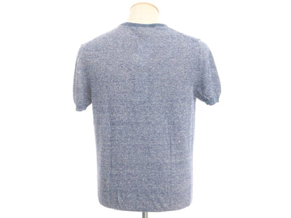 [New] CIRCOLO 1901 Linen Cotton Short Sleeve Henley Knit Blue [Size XS] [BLU] [S/S] [Condition Rank N] [Men&