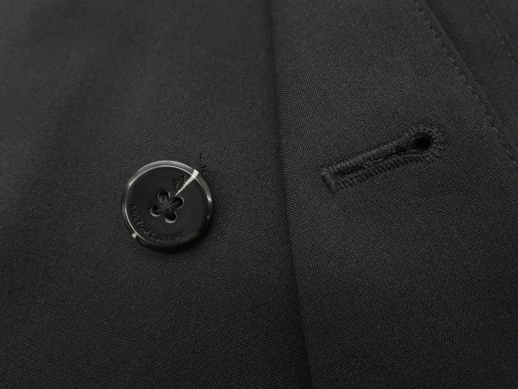 [Used] CUSTOM CULTURE Polyester Hidden Front Spring Coat Black [Size 2] [BLK] [S/S] [Condition Rank A] [Men&