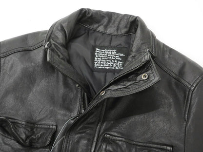 [Used] Nano Universe Goatskin Padded Leather Blouson Black [Size S] [BLK] [A/W] [Condition Rank B] ​​[Men&