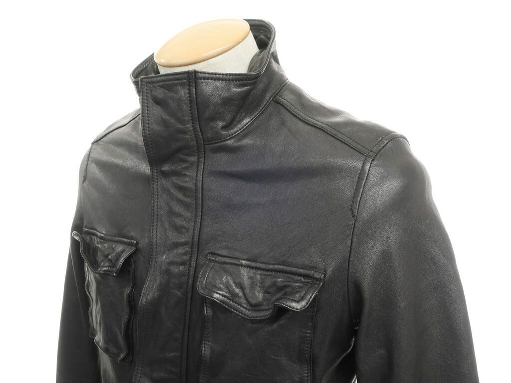 [Used] Nano Universe Goatskin Padded Leather Blouson Black [Size S] [BLK] [A/W] [Condition Rank B] ​​[Men&