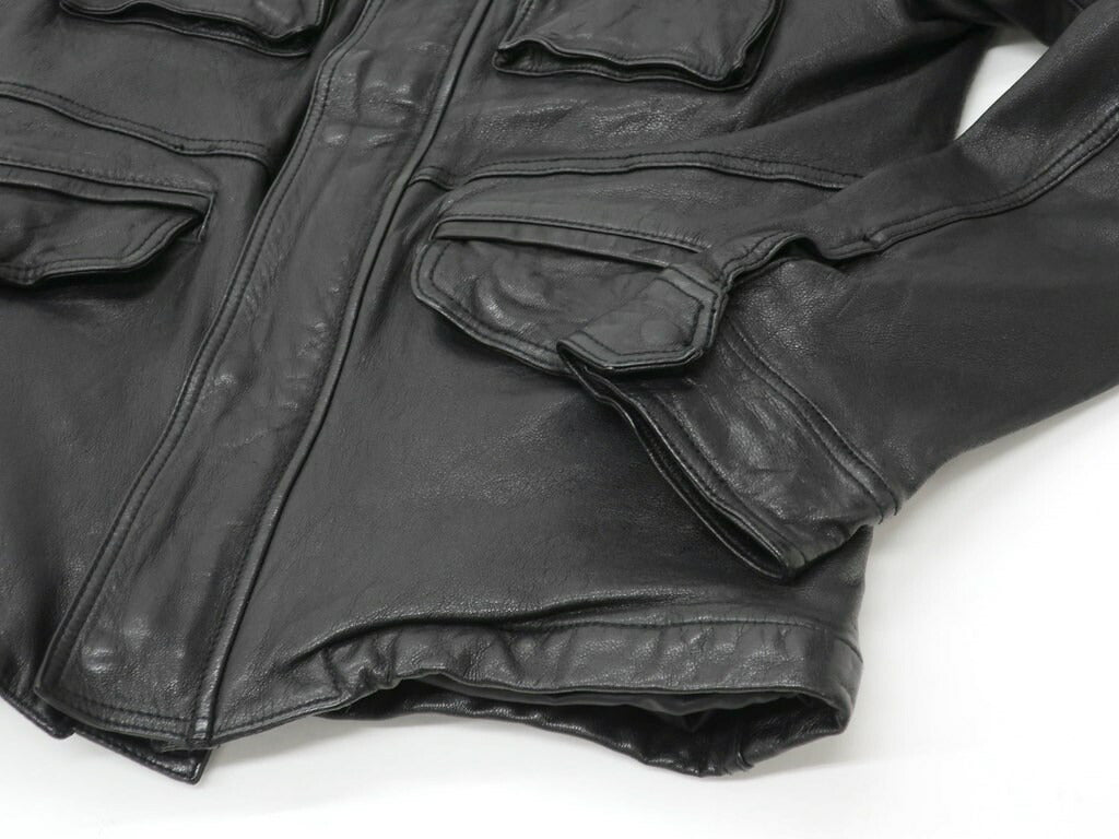 [Used] Nano Universe Goatskin Padded Leather Blouson Black [Size S] [BLK] [A/W] [Condition Rank B] ​​[Men&