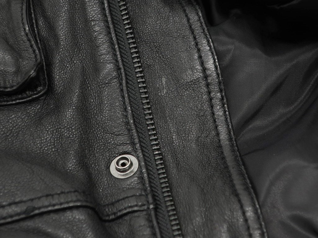 [Used] Nano Universe Goatskin Padded Leather Blouson Black [Size S] [BLK] [A/W] [Condition Rank B] ​​[Men&