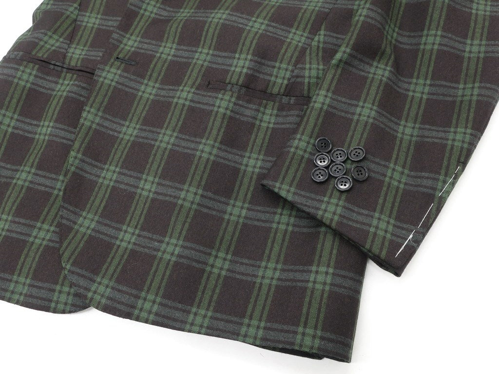 [Used] [Unused] Sartoria Seminara Wool Check 3B Jacket Black Brown x Green [Size not specified (S size)] [BRW] [A/W] [Condition rank S] [Men&