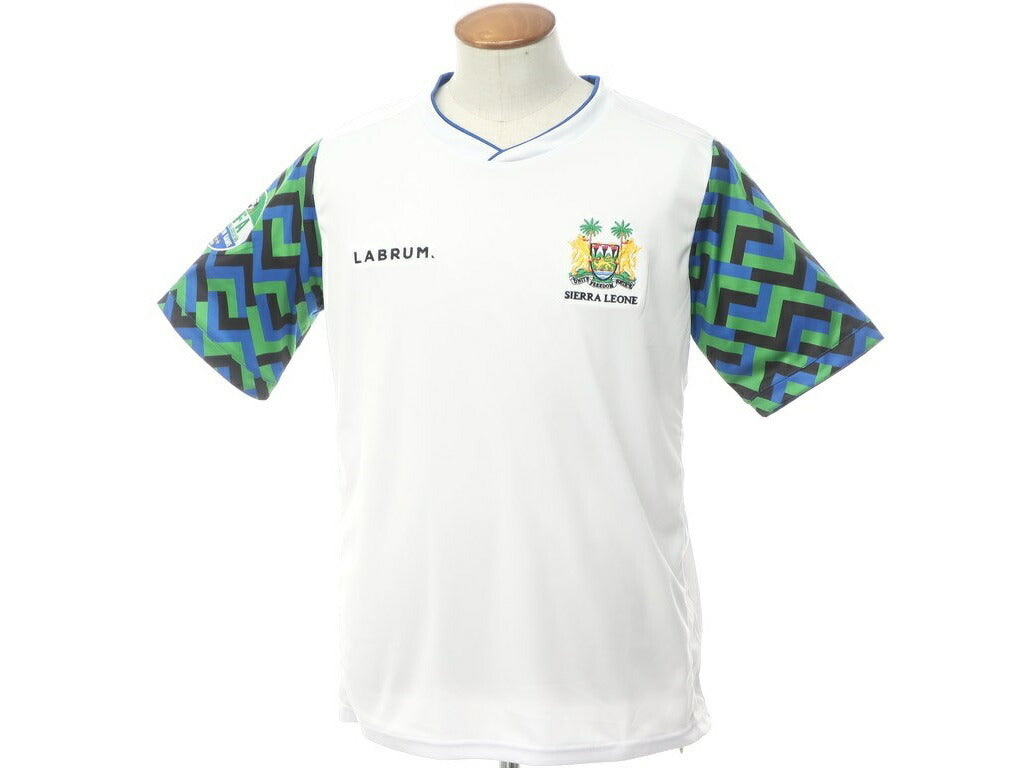 [New] LABRUM LONDON Sierra Leone National Team Uniform T-Shirt White x Blue x Green [Size M] [WHT] [S/S] [Condition Rank N] [Men&