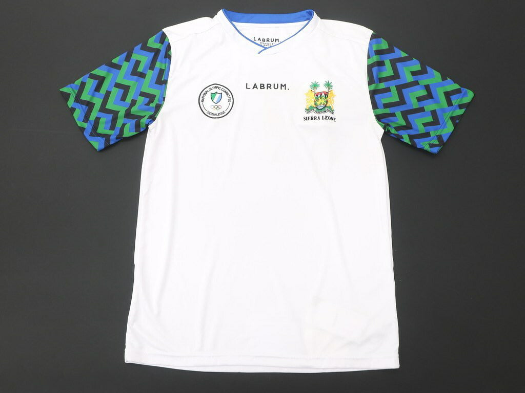 [New Outlet] LABRUM LONDON Sierra Leone National Team Uniform T-Shirt White x Blue x Green [Size M] [WHT] [S/S] [Condition Rank N-] [Men&