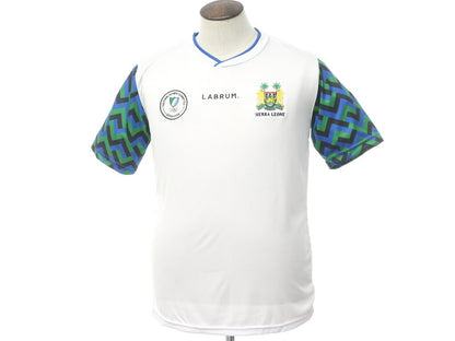 [New Outlet] LABRUM LONDON Sierra Leone National Team Uniform T-Shirt White x Blue x Green [Size L] [WHT] [S/S] [Condition Rank N-] [Men&