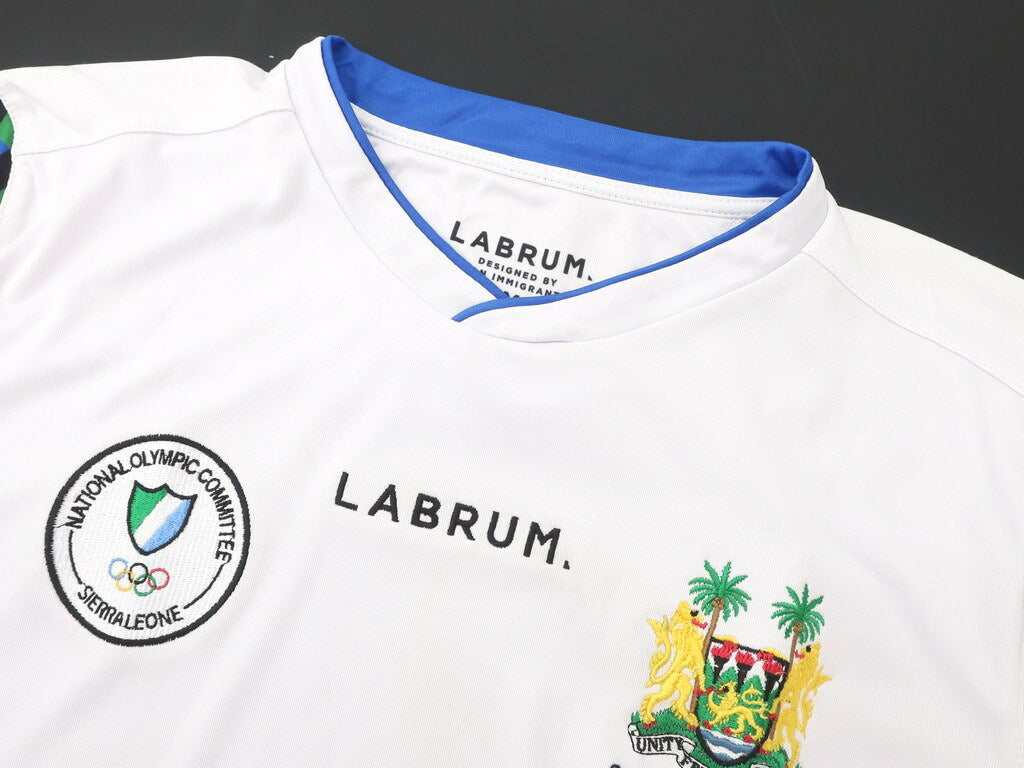 【新品】ラブラム ロンドン LABRUM LONDON シエラレオネ共和国代表 ユニフォーム Tシャツ ホワイト×ブルー×グリーン【サイズXL】【WHT】【S/S】【状態ランクN】【メンズ】【10702-955340】
