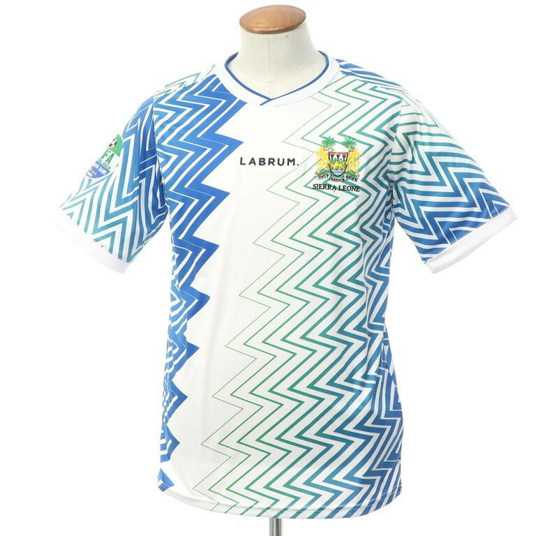 [New] LABRUM LONDON Sierra Leone National Team Uniform T-Shirt White x Blue x Green [Size M] [WHT] [S/S] [Condition Rank N] [Men&