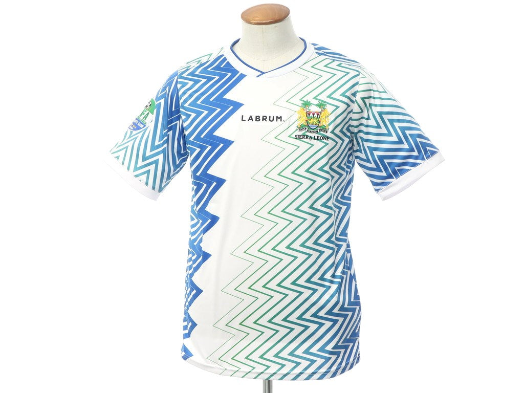 [New] LABRUM LONDON Sierra Leone National Team Uniform T-Shirt White x Blue x Green [Size M] [WHT] [S/S] [Condition Rank N] [Men&