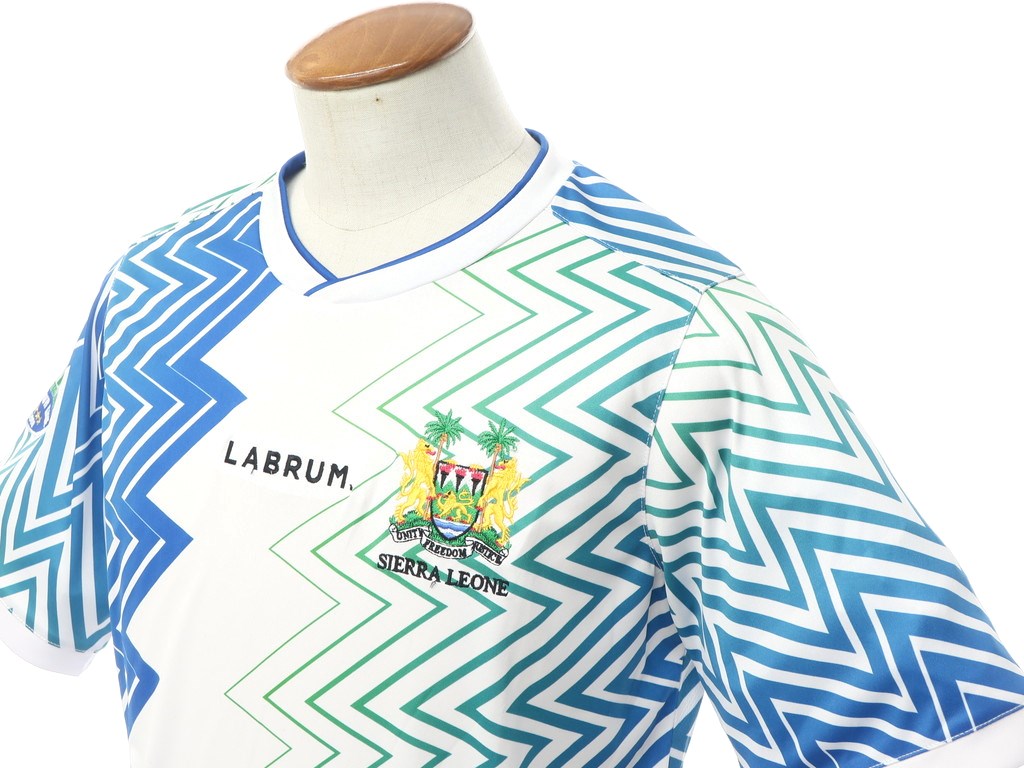 [New] LABRUM LONDON Sierra Leone National Team Uniform T-Shirt White x Blue x Green [Size M] [WHT] [S/S] [Condition Rank N] [Men&