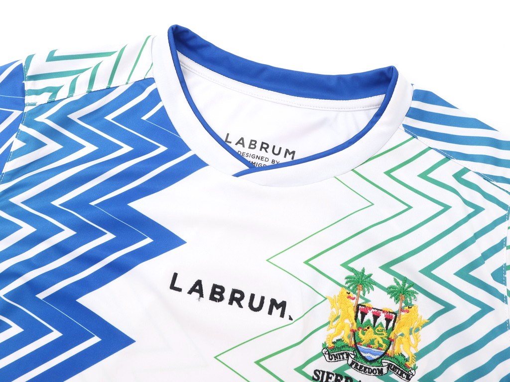 [New] LABRUM LONDON Sierra Leone National Team Uniform T-Shirt White x Blue x Green [Size M] [WHT] [S/S] [Condition Rank N] [Men&