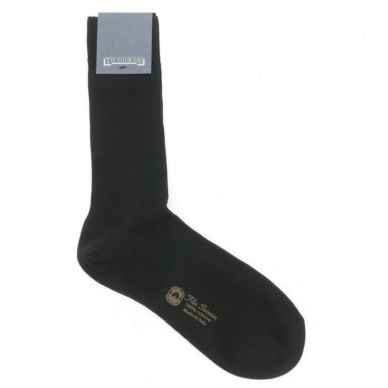 [New] TIE YOUR TIE Filo Scozia Cotton Business Socks Black [Size 10 1/2] [BLK] [S/S/A/W] [Condition Rank N] [Men&