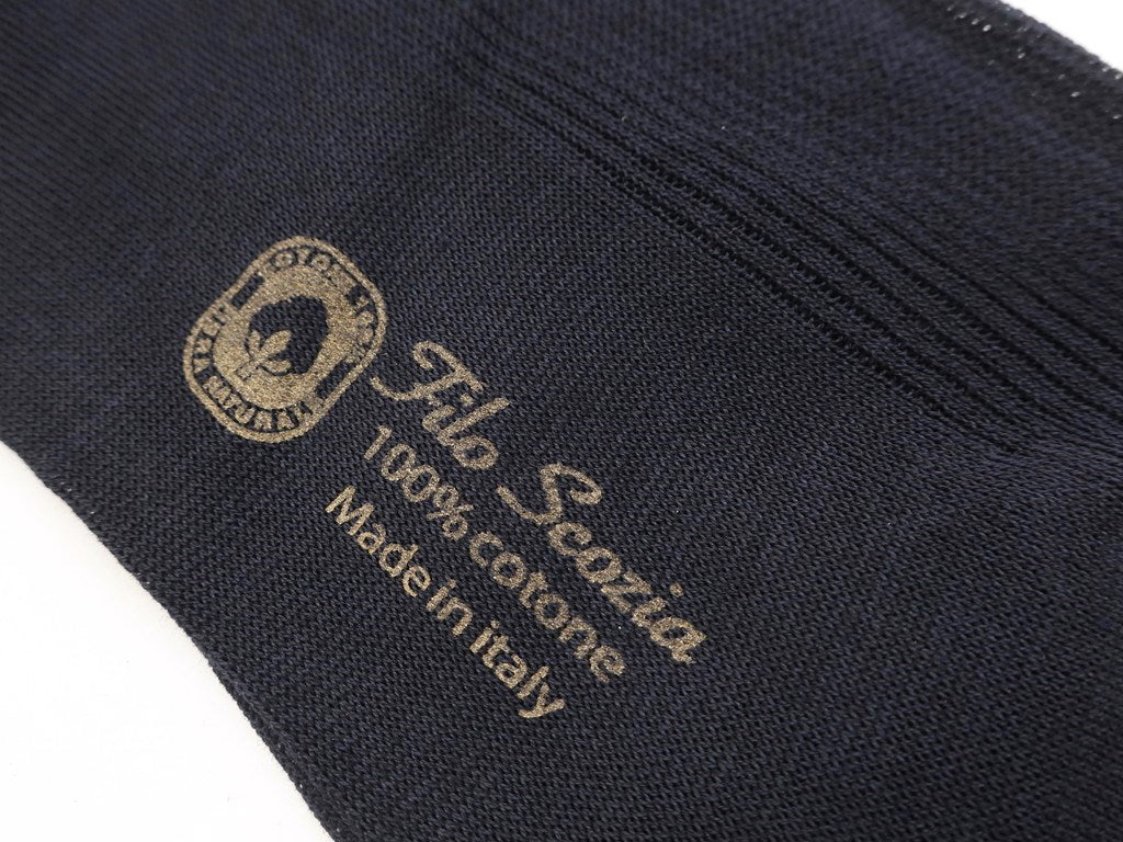 [New] TIE YOUR TIE Filo Scozia Cotton Business Socks Dark Navy [Size 10] [NVY] [S/S/A/W] [Condition Rank N] [Men&