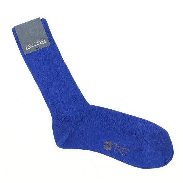 [New] TIE YOUR TIE Filo Scozia Cotton Color Socks Blue [Size 10] [BLU] [S/S/A/W] [Condition Rank N] [Men&