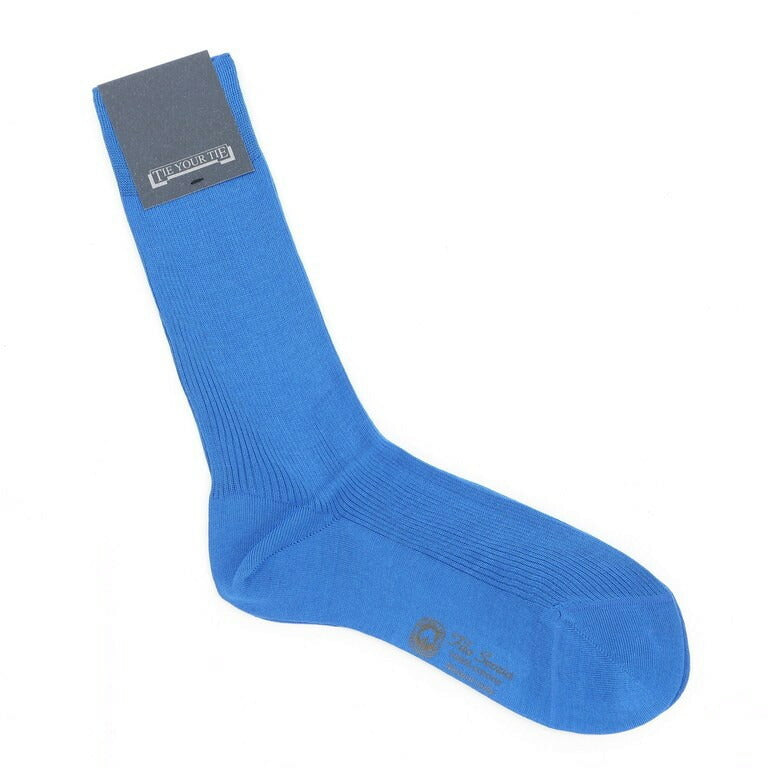 [New] TIE YOUR TIE Filo Scozia Cotton Color Socks Light Blue [Size 10] [BLU] [S/S/A/W] [Condition Rank N] [Men&