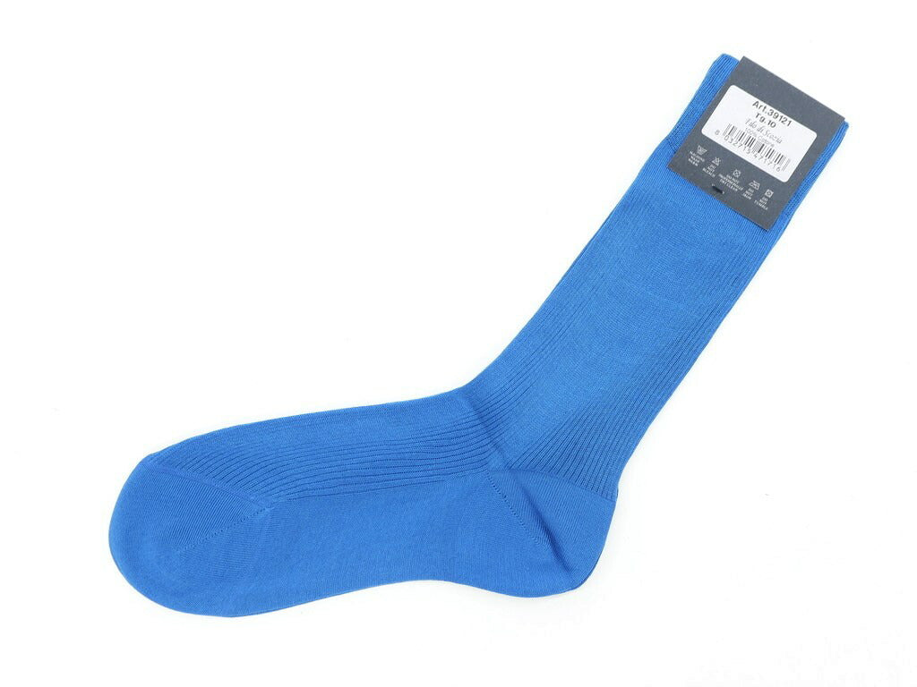 [New] TIE YOUR TIE Filo Scozia Cotton Color Socks Light Blue [Size 10] [BLU] [S/S/A/W] [Condition Rank N] [Men&