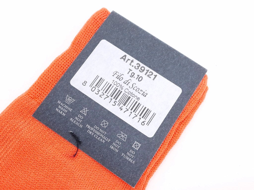 [New] TIE YOUR TIE Filo Scozia Cotton Color Socks Orange [Size 10] [ORG] [S/S/A/W] [Condition Rank N] [Men&