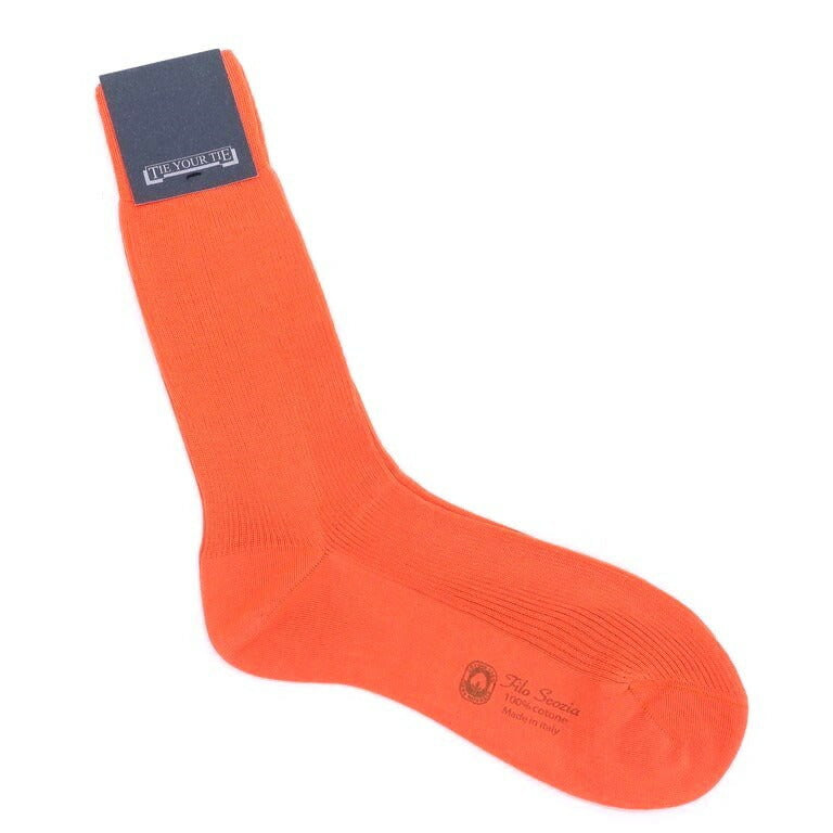 [New] TIE YOUR TIE Filo Scozia Cotton Color Socks Orange [Size 10 1/2] [ORG] [S/S/A/W] [Condition Rank N] [Men&