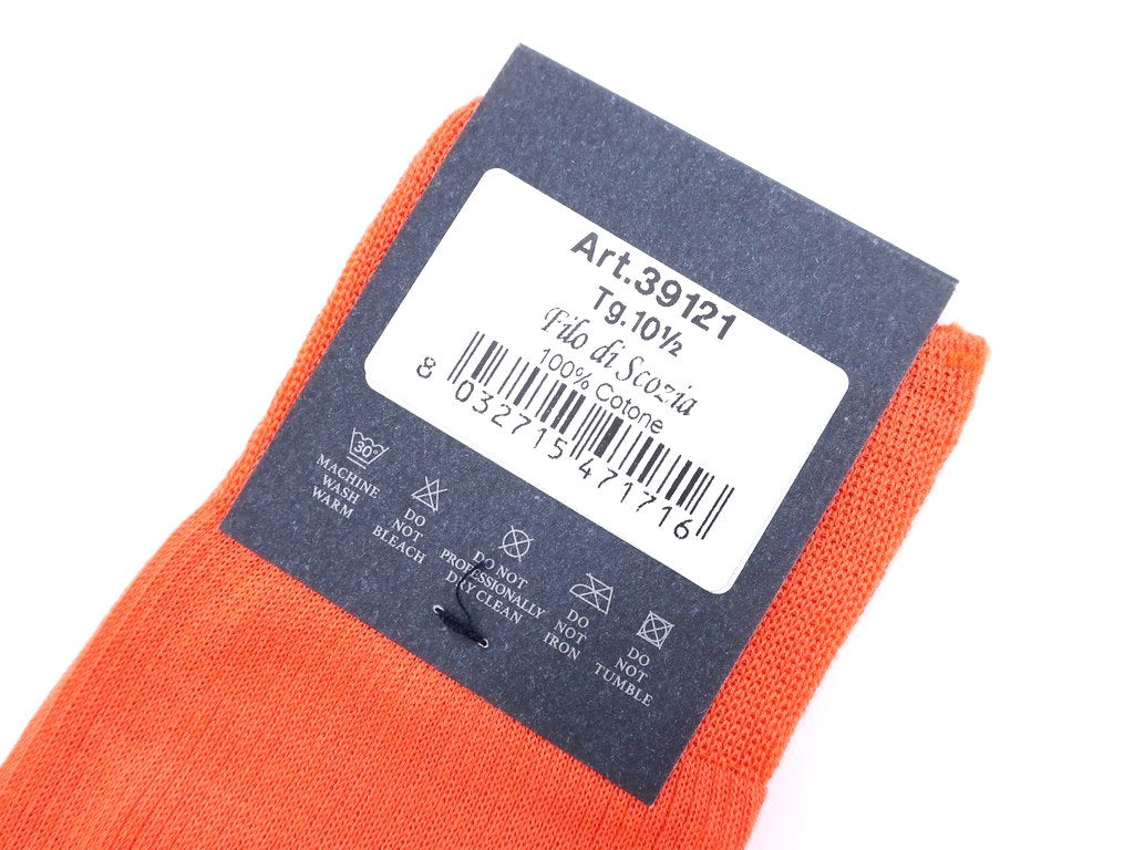 [New] TIE YOUR TIE Filo Scozia Cotton Color Socks Orange [Size 10 1/2] [ORG] [S/S/A/W] [Condition Rank N] [Men&