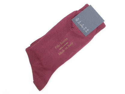 【新品】タイユアタイ TIE YOUR TIE Filo Scozia ホーズソックス ワインレッド【 10.5 】【 状態ランクN 】【 メンズ 】 [CPD]