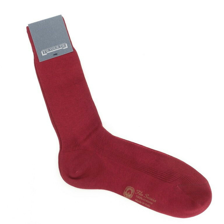 【新品】タイユアタイ TIE YOUR TIE Filo Scozia ホーズソックス マルーン【 10 】【 状態ランクN 】【 メンズ 】 [EPD]