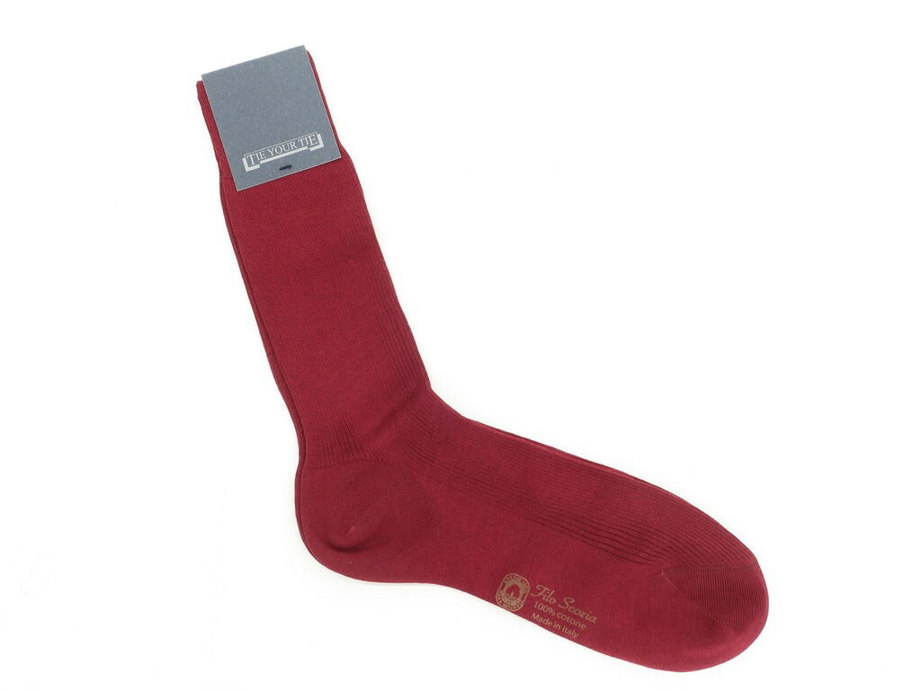 【新品】タイユアタイ TIE YOUR TIE Filo Scozia ホーズソックス マルーン【 10 】【 状態ランクN 】【 メンズ 】 [EPD]