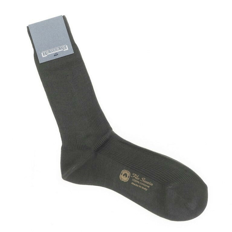 [New] TIE YOUR TIE Filo Scozia Cotton Business Socks Charcoal Gray [Size 10 1/2] [GRY] [S/S/A/W] [Condition Rank N] [Men&