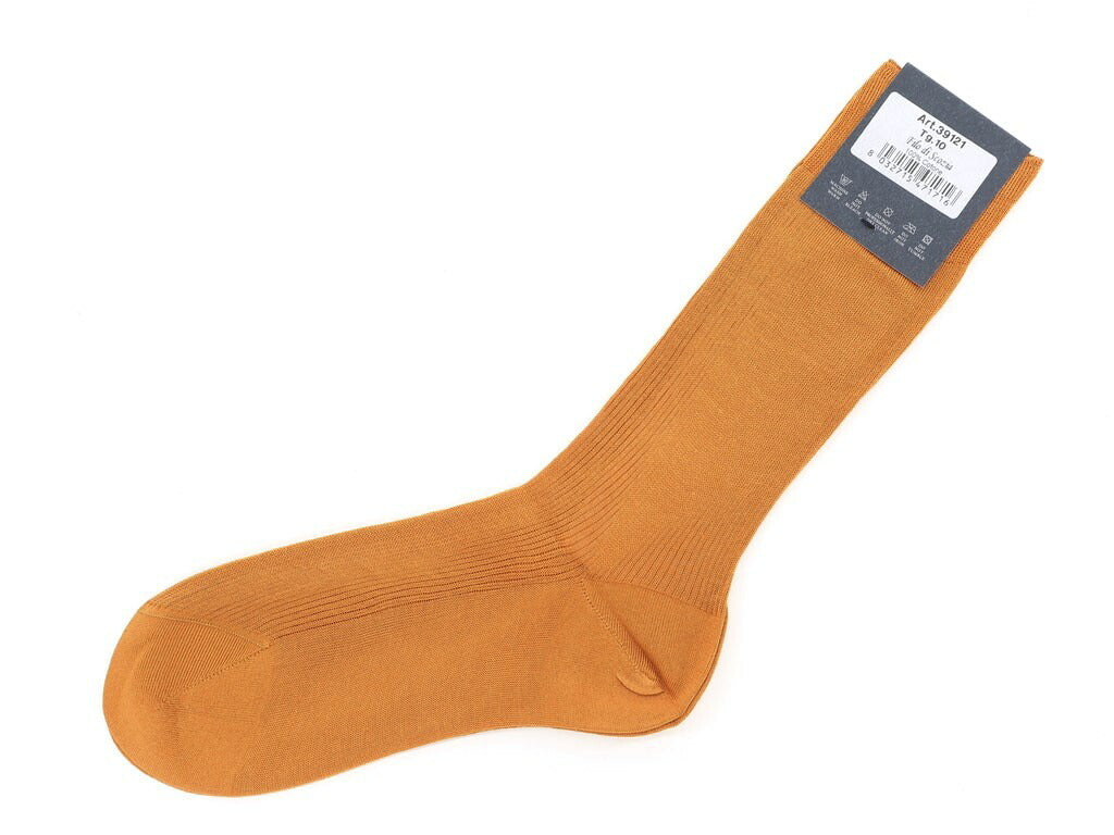 [New] TIE YOUR TIE Filo Scozia Cotton Color Socks Camel [Size 10] [BRW] [S/S/A/W] [Condition Rank N] [Men&