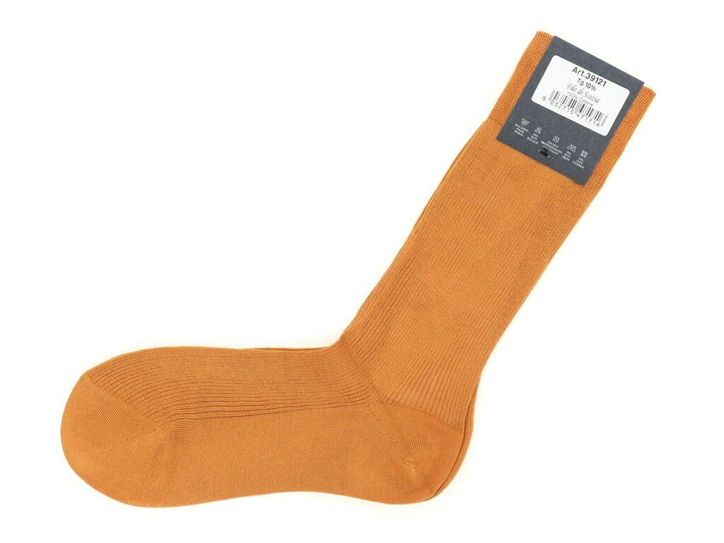 [New] TIE YOUR TIE Filo Scozia Cotton Color Socks Camel [Size 10 1/2] [BRW] [S/S/A/W] [Condition Rank N] [Men&