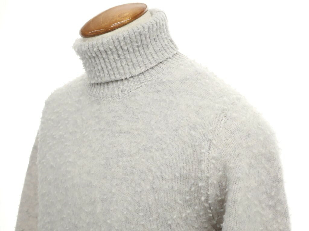 【新品】スカリオーネ SCAGLIONE ミドルゲージウール タートルネックニット ライトグレー【 L 】【 状態ランクN 】【 メンズ 】[CPD]
