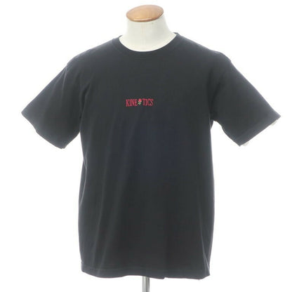 [Used] Kinetics Cotton Crew Neck Logo Embroidered Short Sleeve T-Shirt Black [Size M] [BLK] [S/S] [Condition Rank B] [Men&