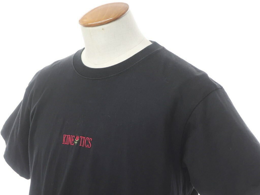 【中古】キネティクス kinetics コットン クルーネック ロゴ刺しゅう 半袖Tシャツ ブラック【サイズM】【BLK】【S/S】【状態ランクB】【メンズ】【10702-955333】